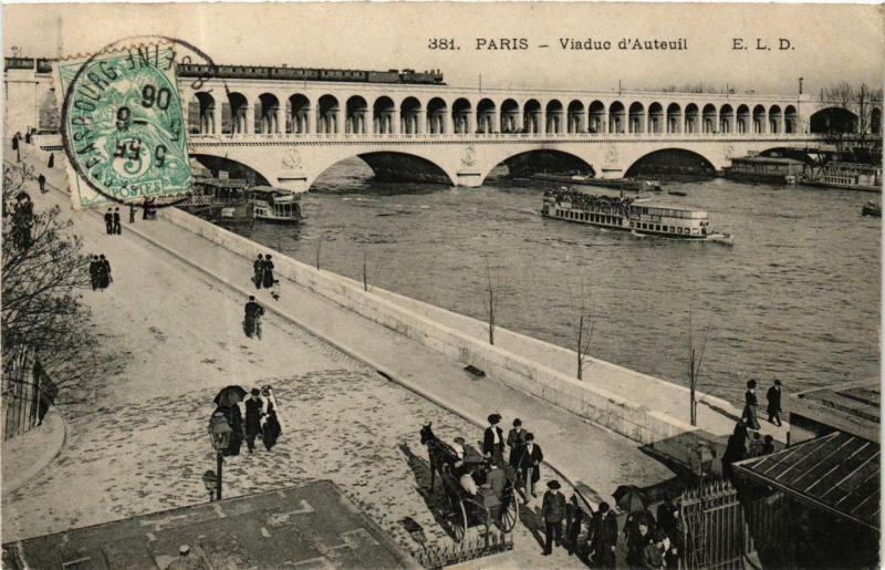 Carte postale ancienne Viaduc d'Auteuil à Paris 16e