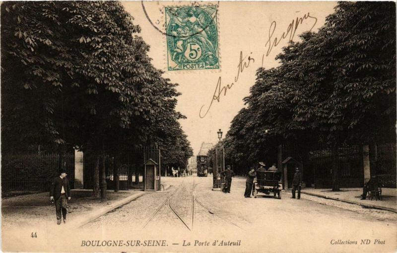 Carte postale ancienne La Porte d'Auteuil à Paris 16e