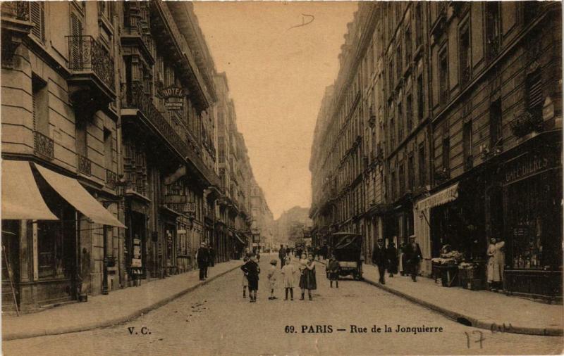 Carte postale ancienne Rue de la Jonquière à Paris 17e