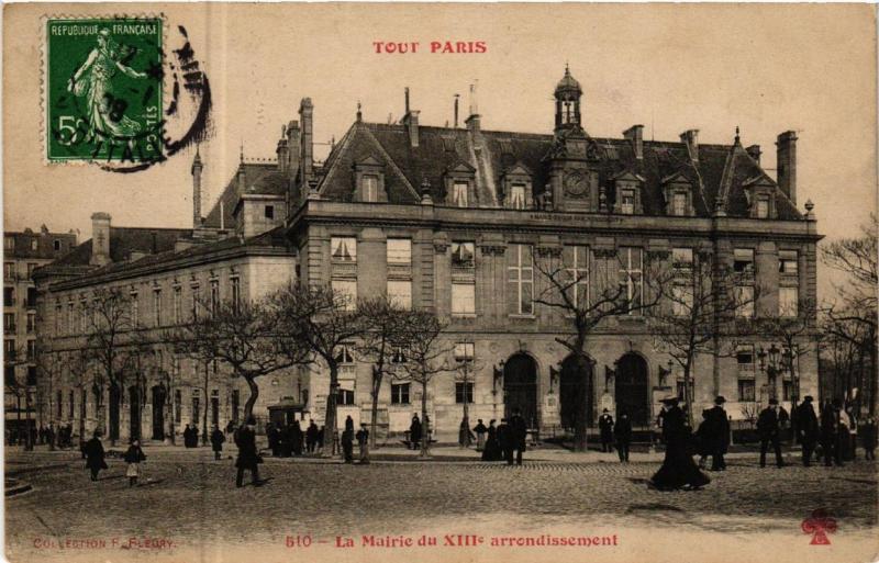 Carte postale ancienne Tout Paris (13e) 510 La Mairie du Xiii Arr. à Paris 13e
