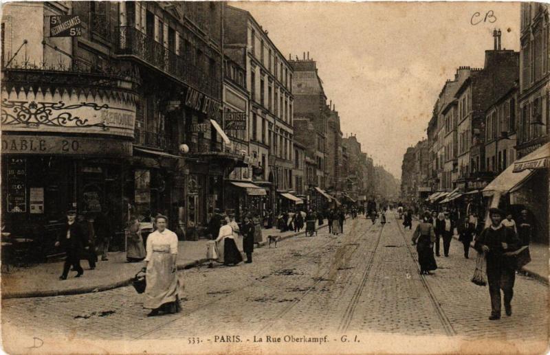 Carte postale ancienne Paris 11e Rue Oberkampf. à Paris 11e