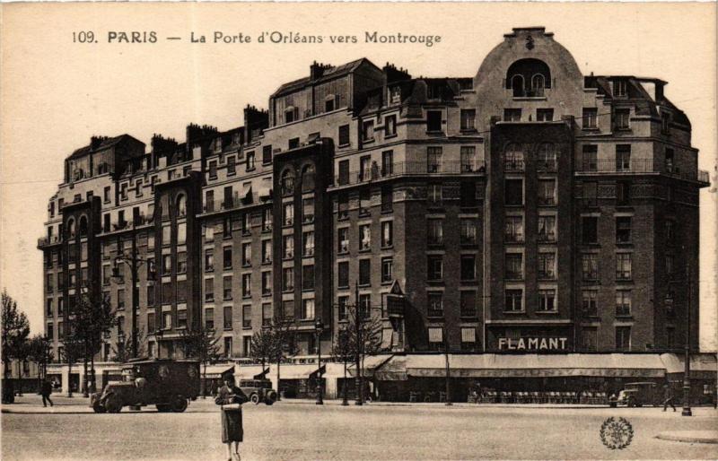 Carte postale ancienne La Porte d'Orléans vers Montrouge à Paris 14e