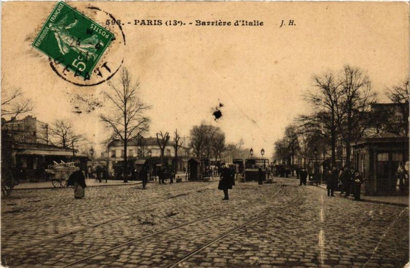 Carte postale ancienne Paris 13e Barriere d'Italie. à Paris 13e