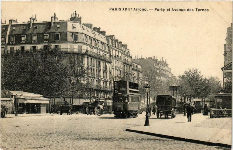 Carte postale ancienne Porte et Avenue des Ternes à Paris 17e