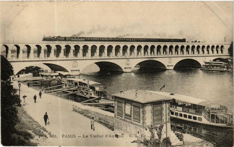 Carte postale ancienne Le Viaduc d'Auteuil à Paris 16e
