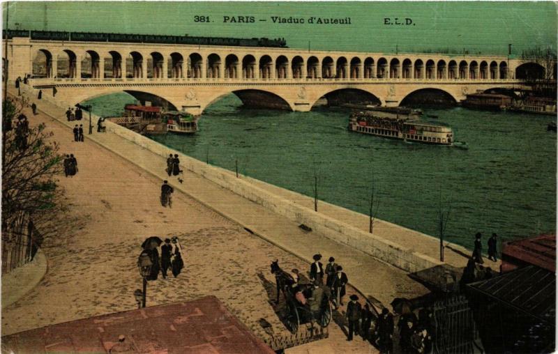 Carte postale ancienne Viaduc d'Auteuil à Paris 16e