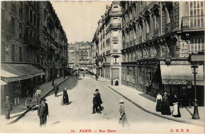 Carte postale ancienne Paris (5e) Rue Dante. à Paris 5e