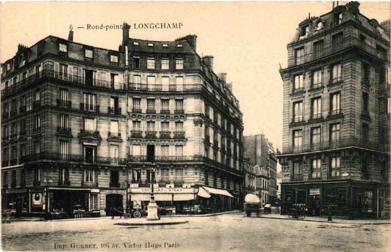 Carte postale ancienne Rond-Point de Longchamp à Paris 16e