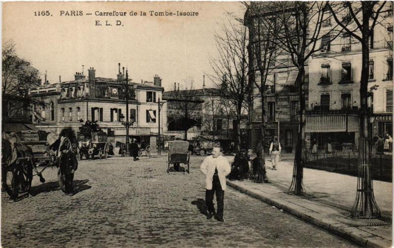 Carte postale ancienne Carrefour de la Tombe-Issoire. à Paris 14e