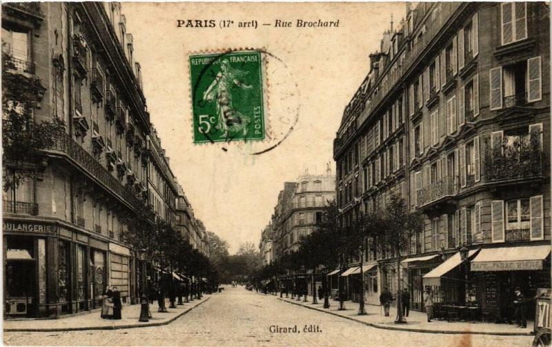 Carte postale ancienne Rue Brochard à Paris 17e