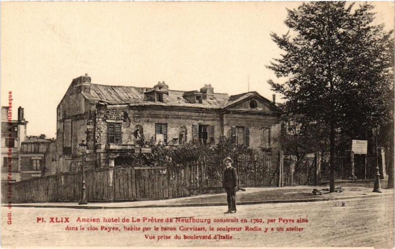 Carte postale ancienne Paris (13e) L'ancien Hotel de Le Pretre de Neufbourg. à Paris 13e