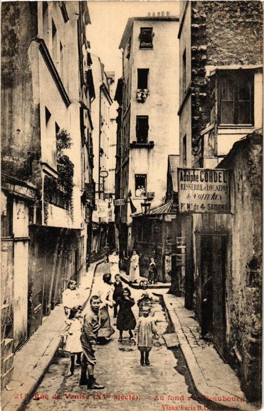 Carte postale ancienne Paris (3e) Rue de Venise. à Paris 3e