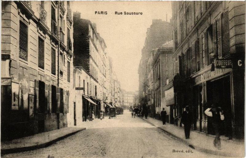Carte postale ancienne Rue Saussure à Paris 17e
