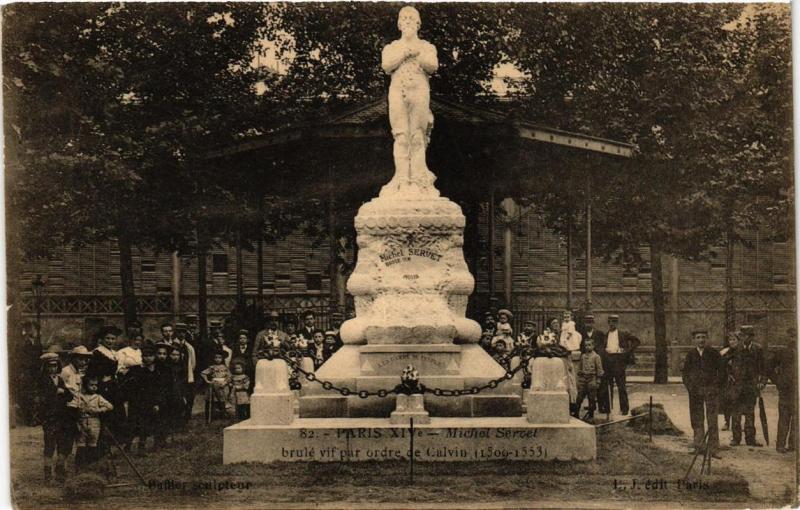 Carte postale ancienne Michel Servet à Paris 14e