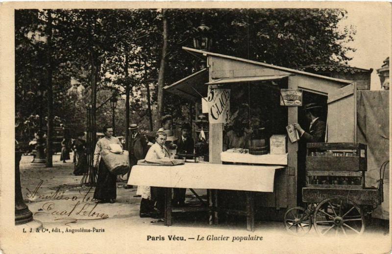 Carte postale ancienne Paris Vecu. Le Glacier populaire