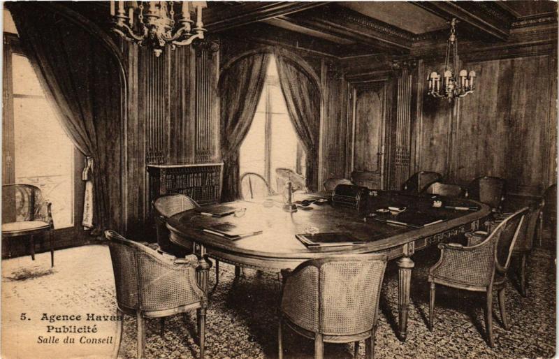 Carte postale ancienne Paris Agence Havas Publicite. Salle du Conseil