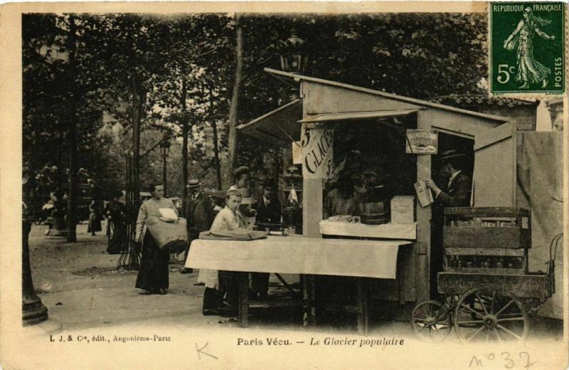 Carte postale ancienne Paris Vecu. Le Glacier populaire