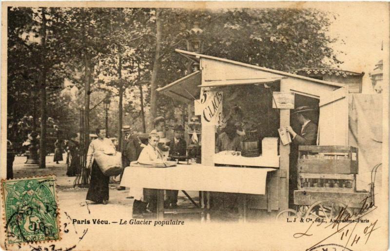 Carte postale ancienne Paris Vecu. Le Glacier populaire