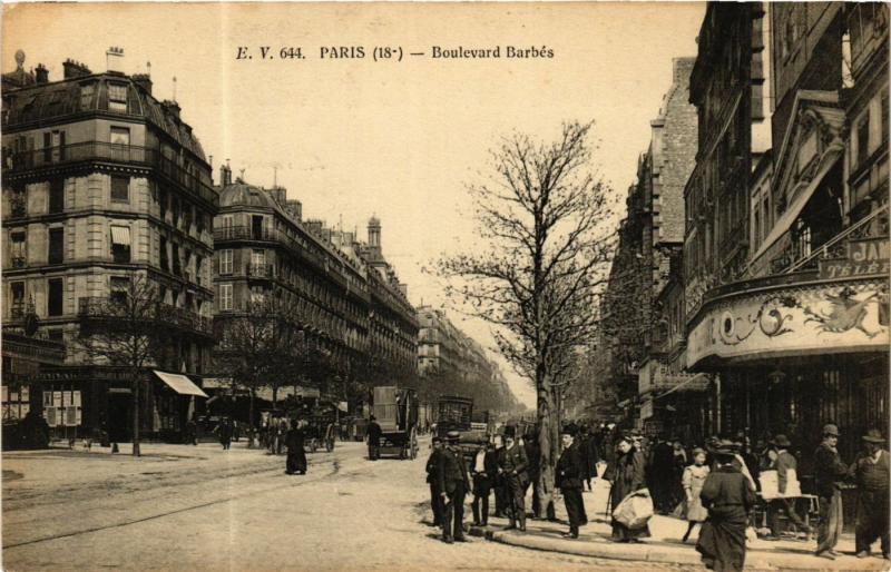 Carte postale ancienne Boulevard Barbés à Paris 18e