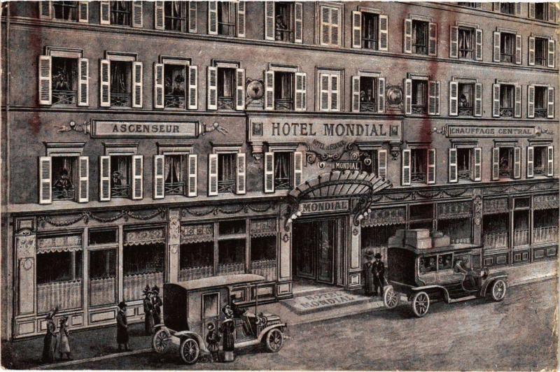 Carte postale ancienne Hôtel Mondial à Paris 9e
