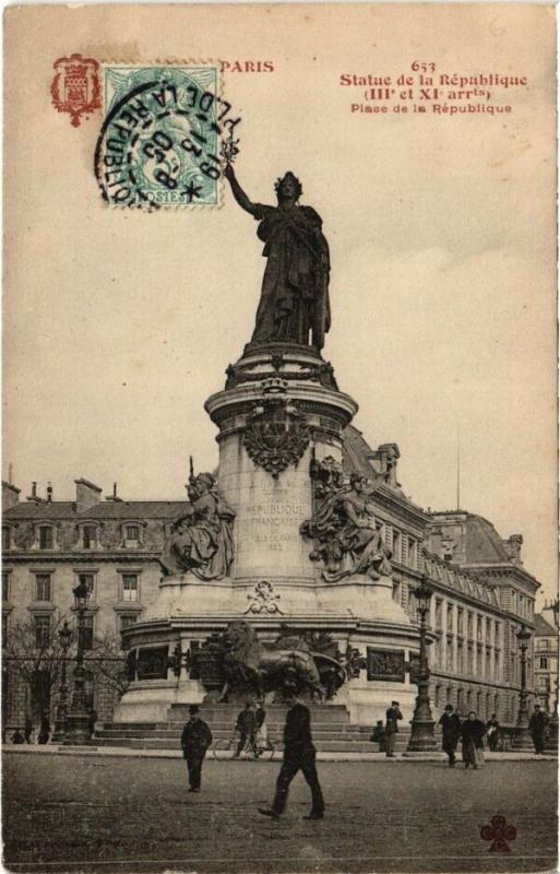 Carte postale ancienne Tout Paris - 653 - Statue de la Republique, 3e et 11e
