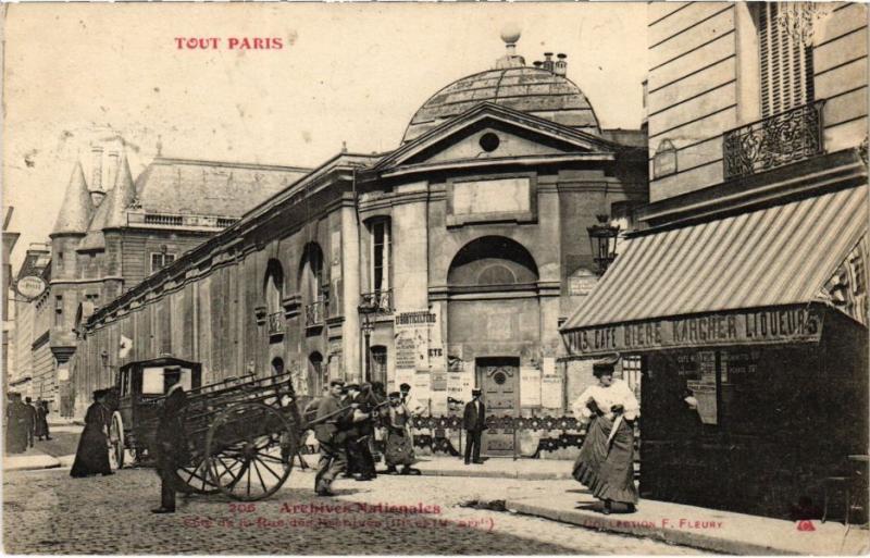 Carte postale ancienne Tout Paris - 206 - Archives Nationales, 3e et 4e