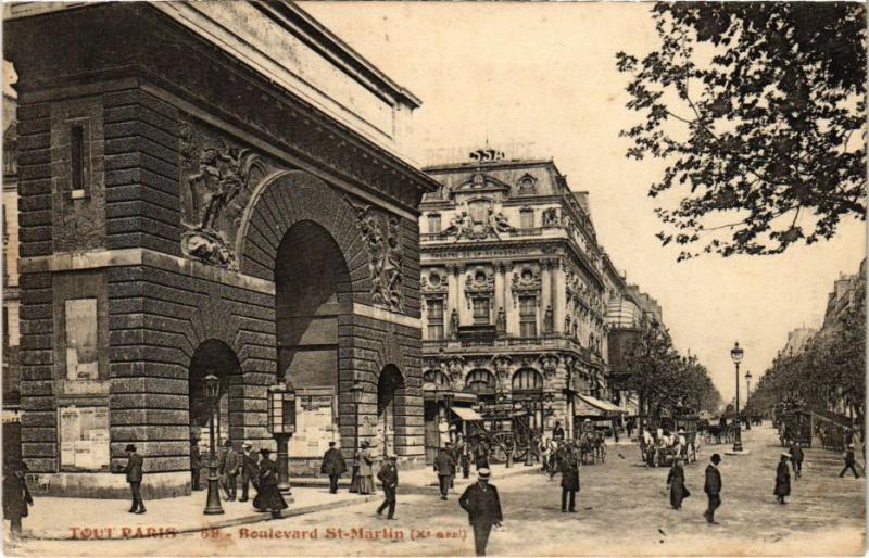 Carte postale ancienne Tout Paris - 69 - Boulevard Saint-Martin, 10e