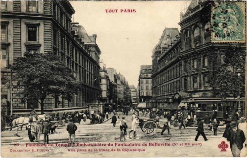 Carte postale ancienne Tout Paris - 50 - Faubourg du Temple 10 e te 11e