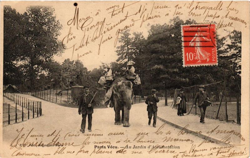 Carte postale ancienne Au Jardin d'Acclimatation à Neuilly-sur-Seine