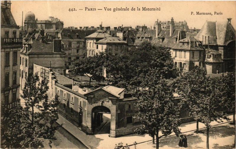 Carte postale ancienne Vue générale de la Maternité à Paris 5e