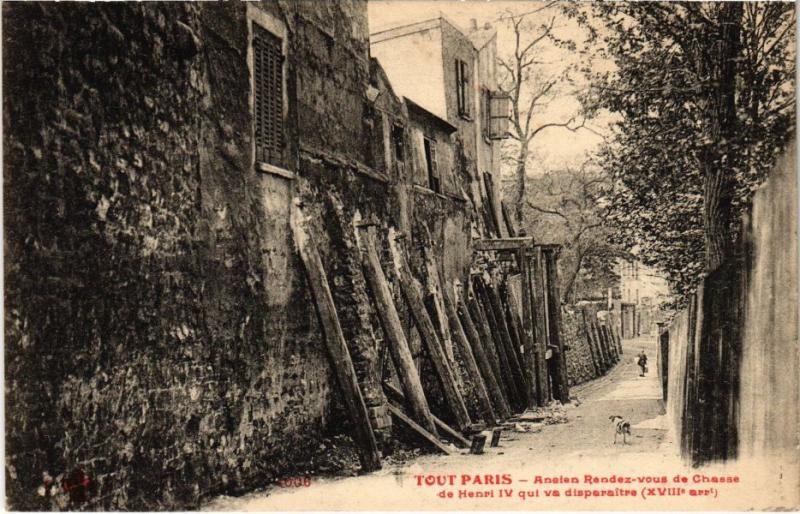 Carte postale ancienne Ancien Rendez-vous de chasse de Henri IV qui va disparaître à Paris 18e