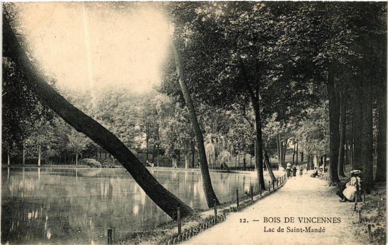 Carte postale ancienne Bois de Vincennes - Lac de Saint-Mandé à Saint-Mandé