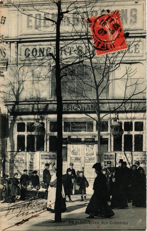 Carte postale ancienne Paris 13e Eden des Gobelins. P. Marmuse à Paris 13e