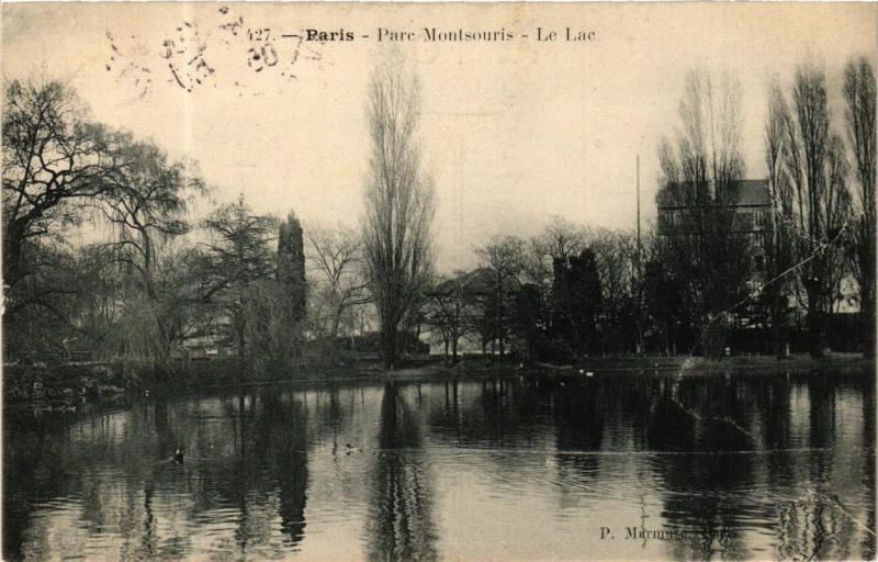Carte postale ancienne Parc Montsouris - Le Lac à Paris 14e