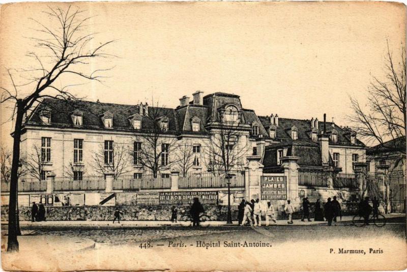 Carte postale ancienne Paris 12e Hopital Saint-Antoine. P. Marmuse à Paris 12e