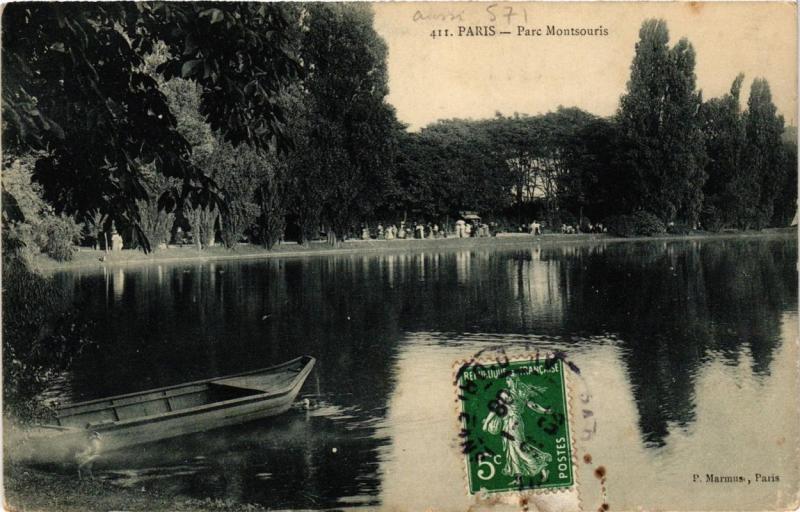Carte postale ancienne Parc Montsouris à Paris 14e