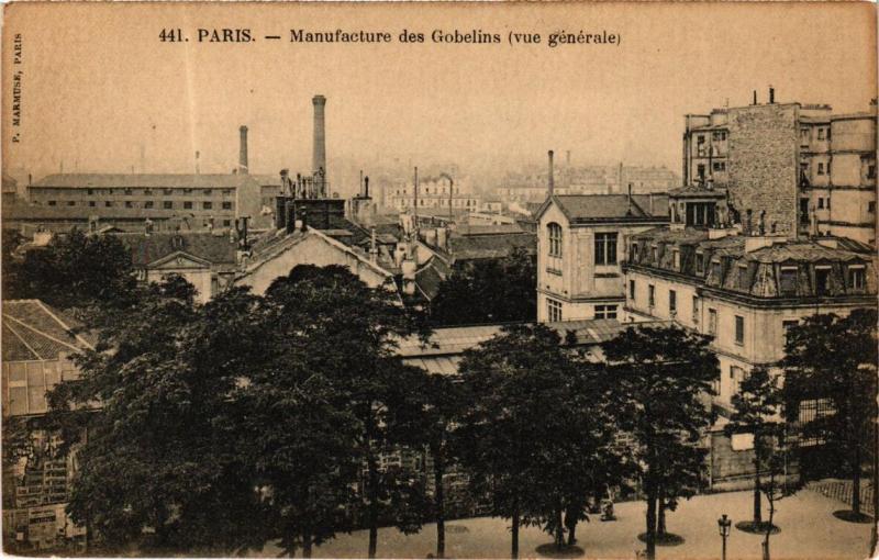 Carte postale ancienne Manufacture des Gobelins à Paris 13e