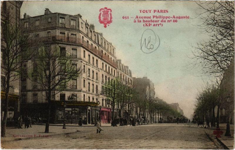 Carte postale ancienne Tout Paris - 651 Avenue Philippe-Auguste a la hauteur du no 66 11e