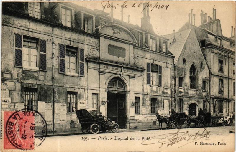 Carte postale ancienne Hôpital de la Pitié à Paris 5e