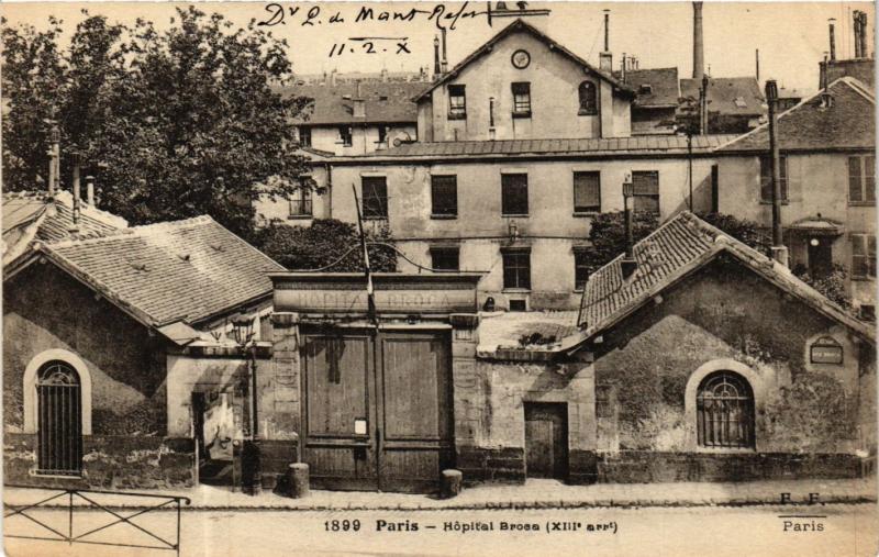 Carte postale ancienne Paris 13e Hopital Broca. F. Fleury à Paris 13e