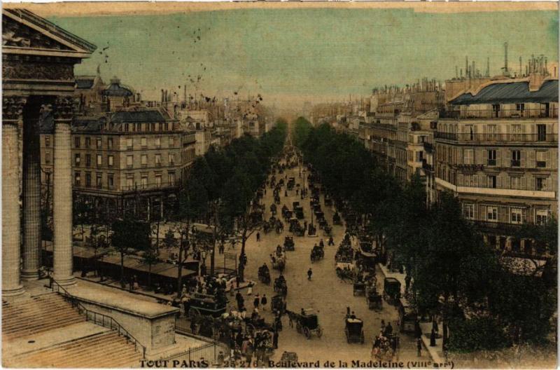 Carte postale ancienne Tout Paris - 25-276 - Boulevard de Madeleine, 8e