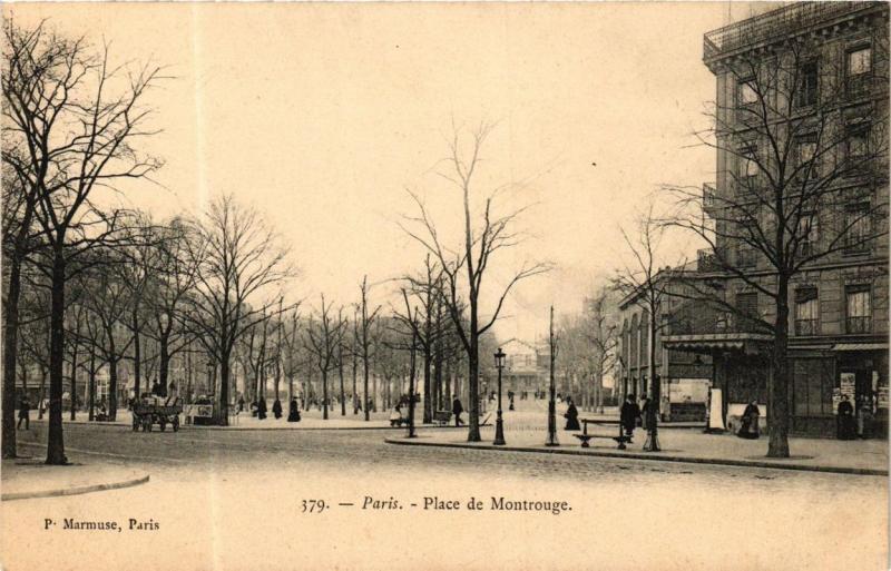 Carte postale ancienne Place de Montrouge à Paris 14e
