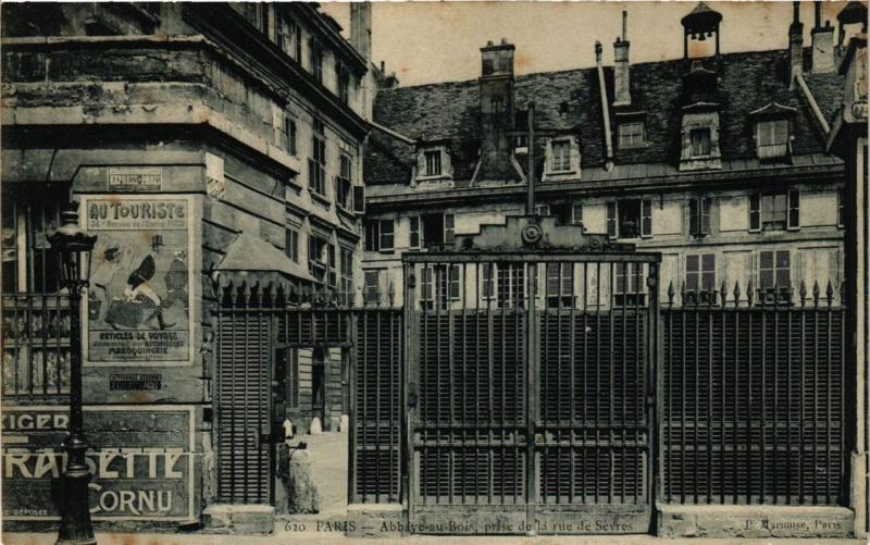 Carte postale ancienne Abbaye-aux-Bois, prise de la rue de Sèvres à Paris 7e