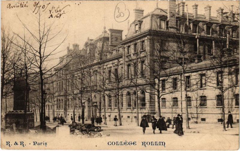 Carte postale ancienne Paris 5e - Collége Rollin à Paris 5e