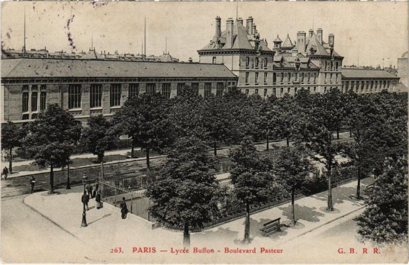Carte postale ancienne Lycée Buffon - Boulevard Pasteur à Paris 15e