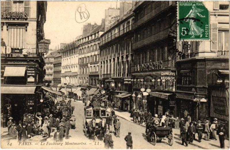 Carte postale ancienne Paris 9e - Le Faubourg-Montmartre à Paris 9e