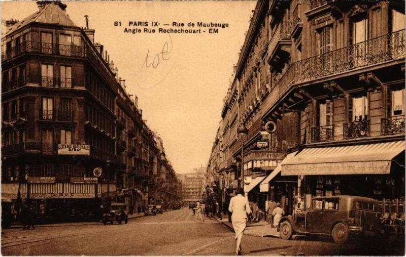 Carte postale ancienne Paris 9e - Rue de Maubeuge à Paris 9e