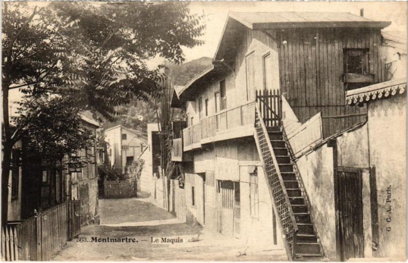 Carte postale ancienne Montmartre - Le Maquis à Paris 18e