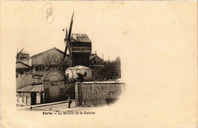 Carte postale ancienne Le Moulin De La Galette à Paris 18e