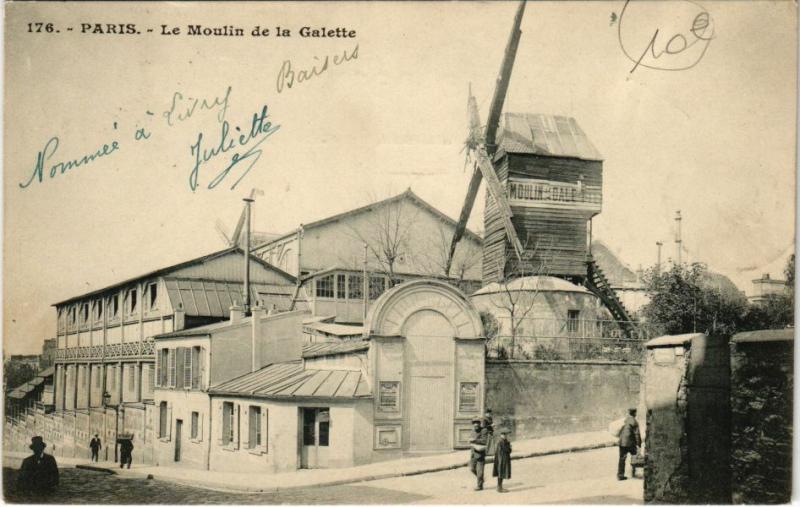 Carte postale ancienne Le Moulin de la Galette à Paris 18e